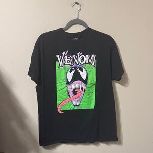 Unisex Cotton Black Marvel Venom Short Sleeve Crew Neck Shirt sz L